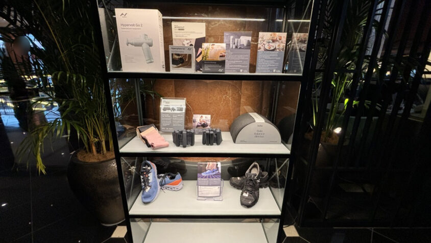ウェスティンホテル東京：ワークアウト用品の展示