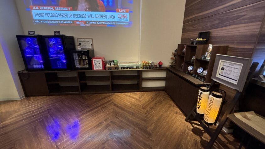 ドリンクコーナーの全景