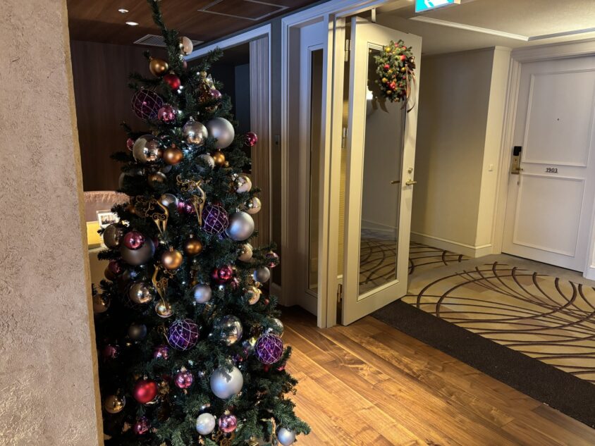 クラブラウンジのクリスマス装飾