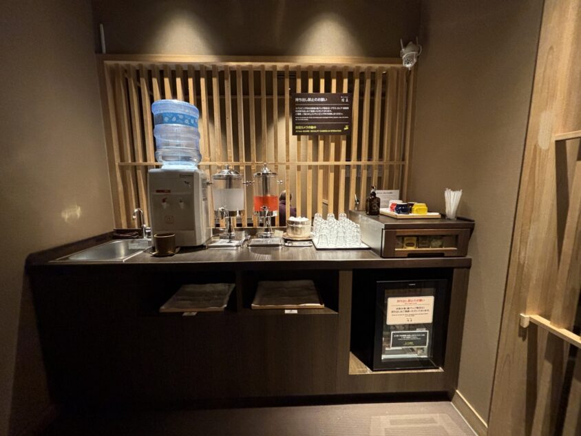 SpaLivingの設備と飲み物のコーナー(撮影のみ)