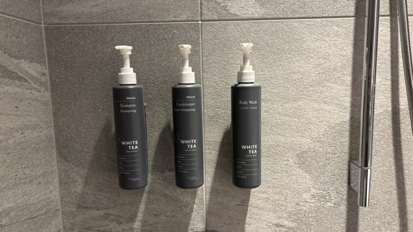 ウェスティン都ホテル京都・客室浴室のWHITE TEAアメニティ
